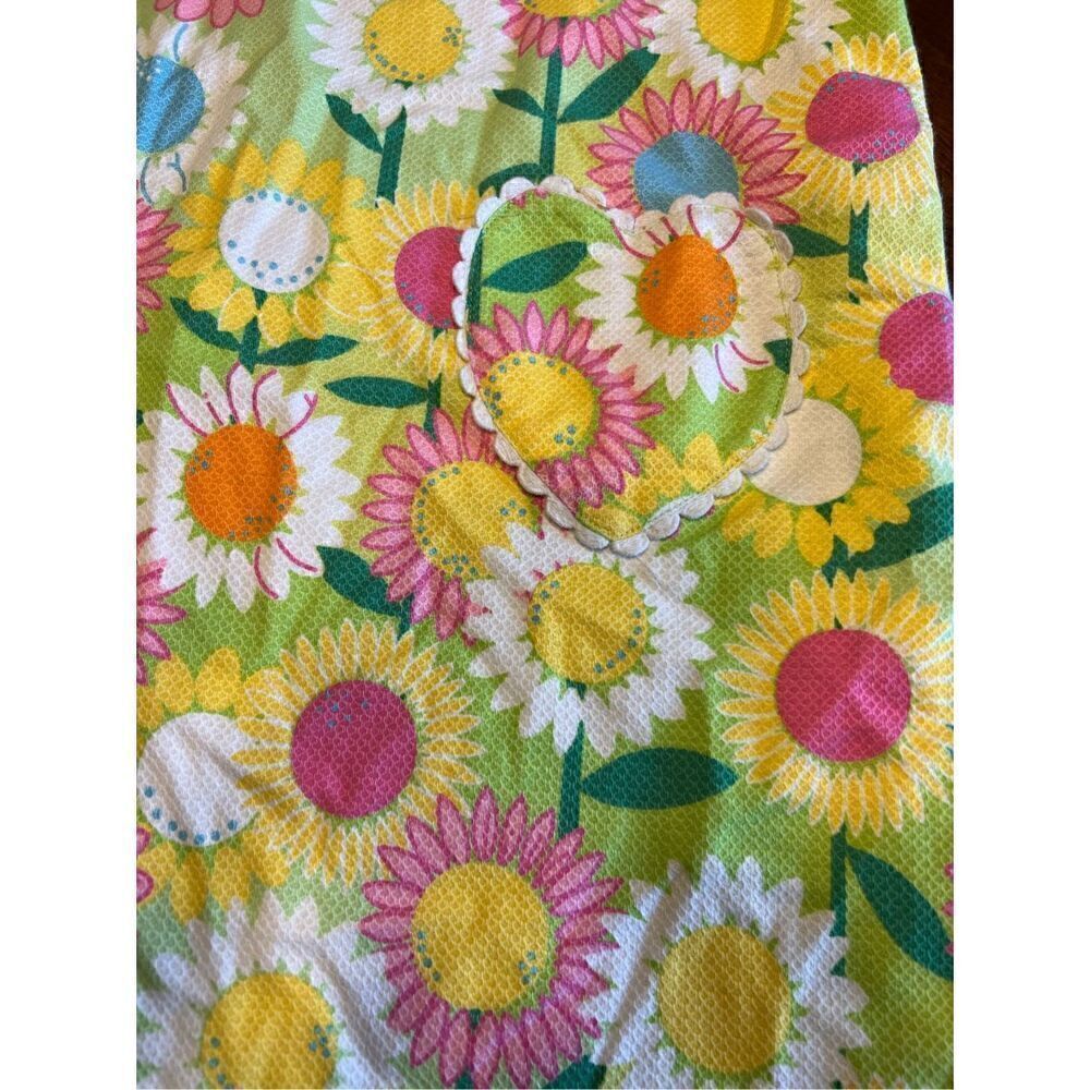 Vtg Lilly Pulitzer Girls 14 Shift Dress Colorful Flowers Sleeveless Waffle Knit - Picture 5 of 6